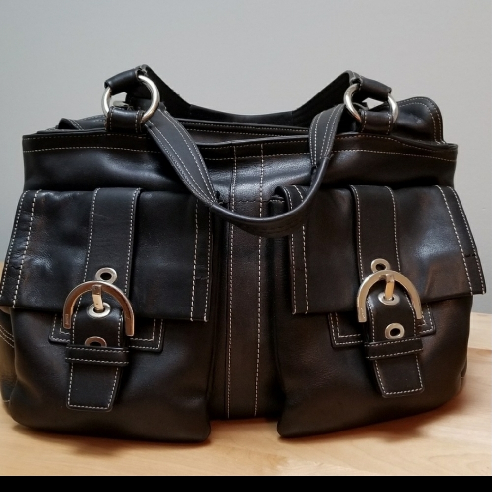 COACH | LARGE BLACK SATCHEL BAG